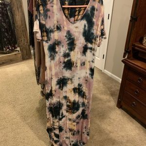 Tie dye maxi dress